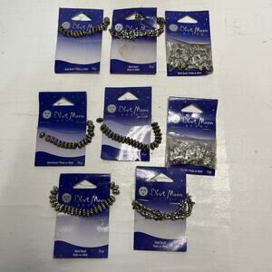 Blue Moon Beads Metal Butterfly Dragonfly Bead Lot NOS 8 Pks